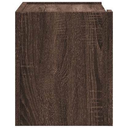 Wall-mounted Bedside Cabinet Brown Oak 45x30x35 cm