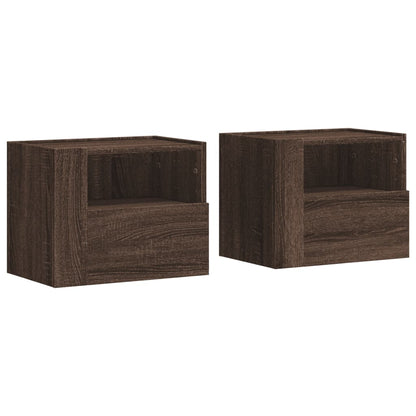 Wall-mounted Bedside Cabinets 2 pcs Brown Oak 45x30x35 cm