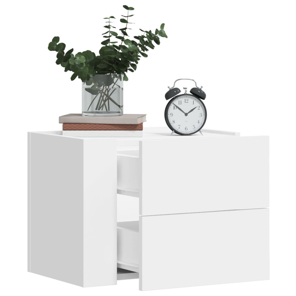 Wall-mounted Bedside Cabinet White 45x30x35 cm