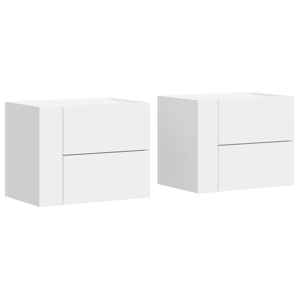 Wall-mounted Bedside Cabinets 2 pcs White 45x30x35 cm