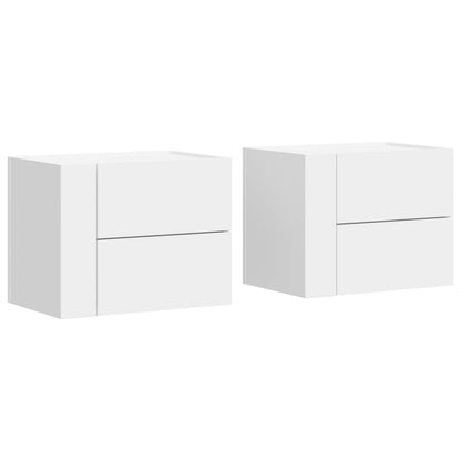 Wall-mounted Bedside Cabinets 2 pcs White 45x30x35 cm