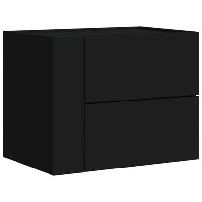 Wall-mounted Bedside Cabinet Black 45x30x35 cm