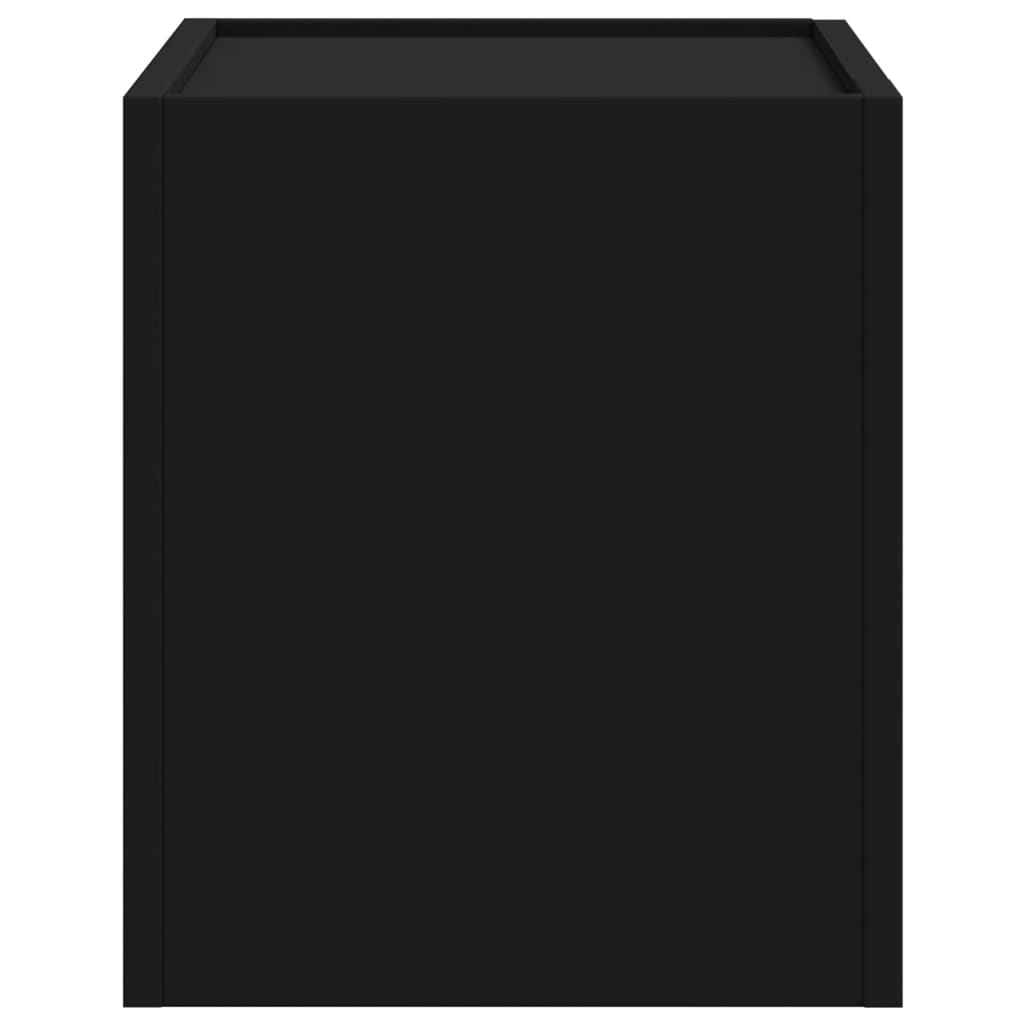 Wall-mounted Bedside Cabinet Black 45x30x35 cm