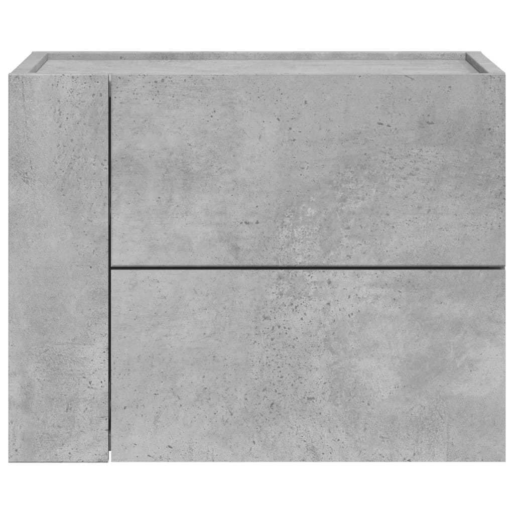 Wall-mounted Bedside Cabinet Concrete Grey 45x30x35 cm