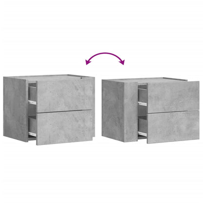 Wall-mounted Bedside Cabinet Concrete Grey 45x30x35 cm