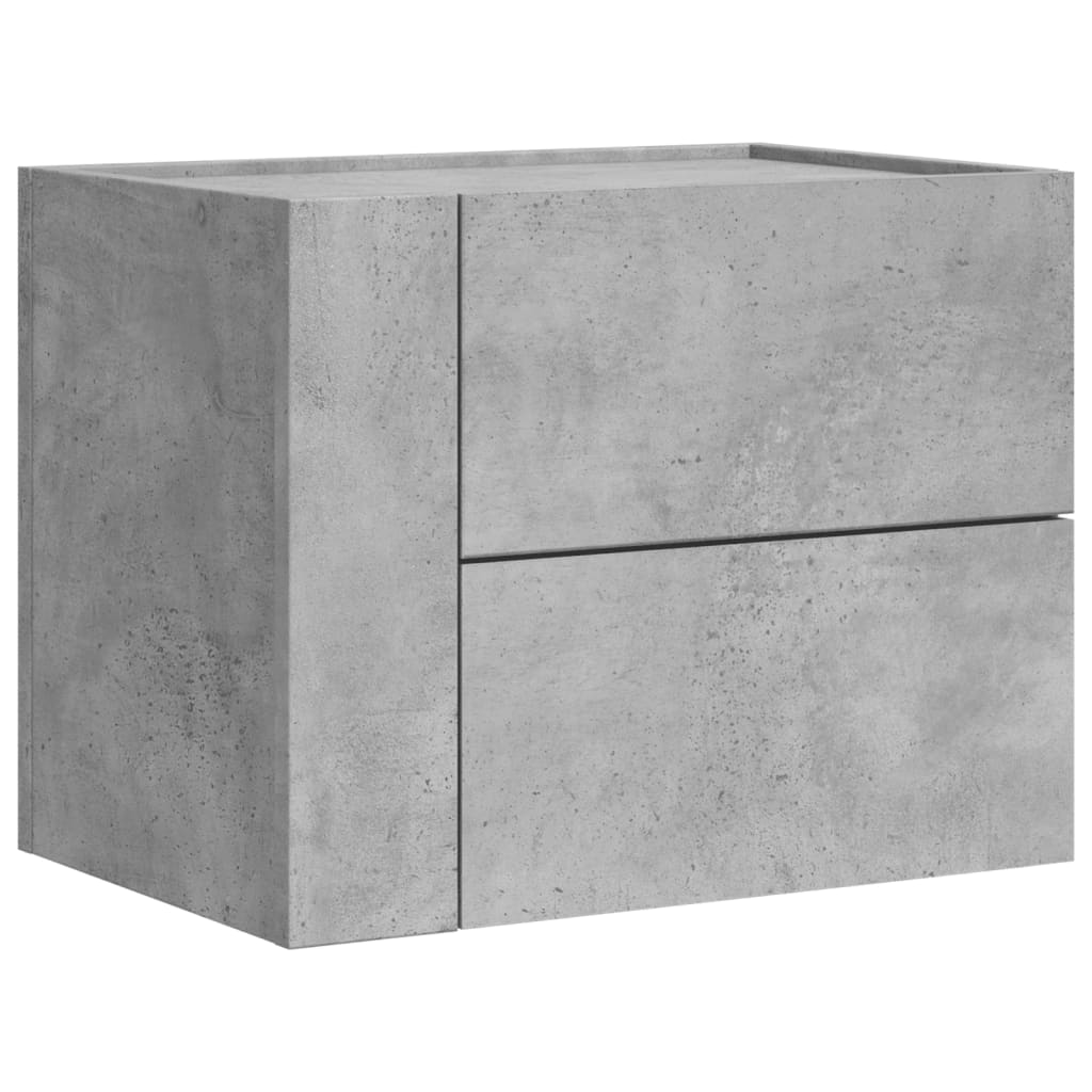 Wall-mounted Bedside Cabinets 2 pcs Concrete Grey 45x30x35 cm