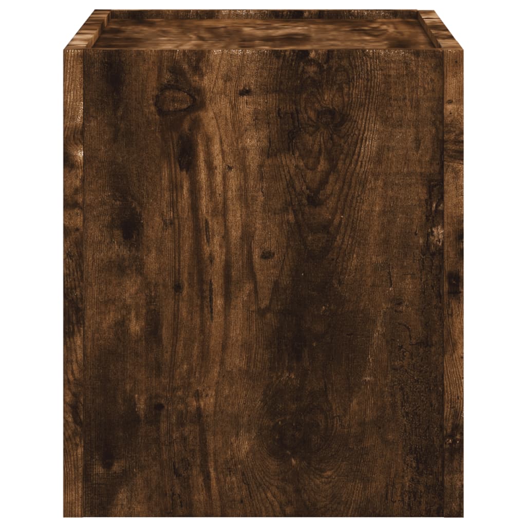 Wall-mounted Bedside Cabinet Smoked Oak 45x30x35 cm