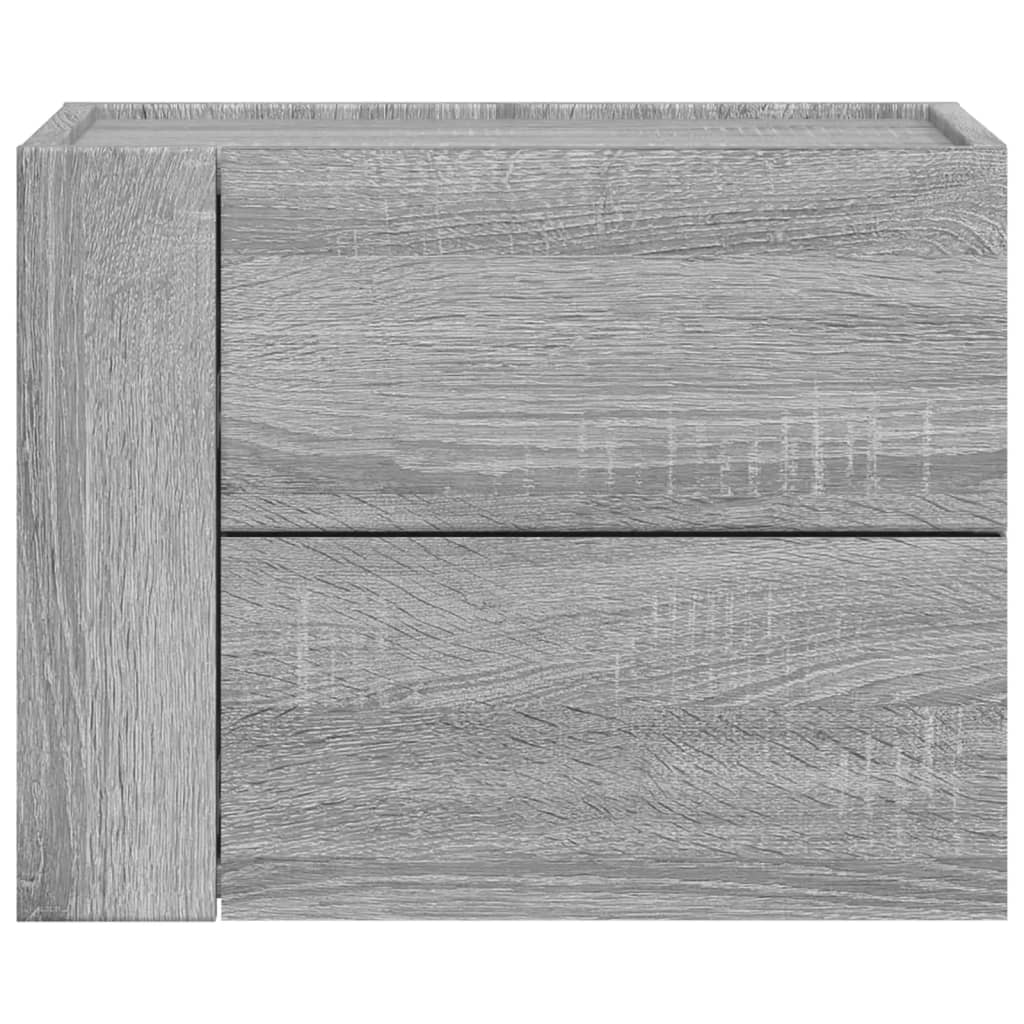 Wall-mounted Bedside Cabinets 2 pcs Grey Sonoma 45x30x35 cm