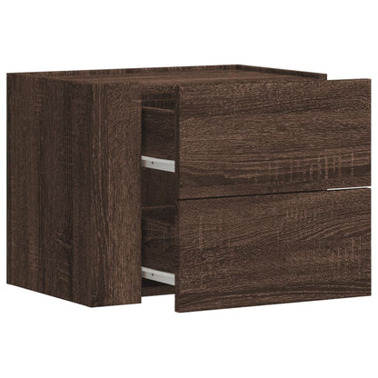 Wall-mounted Bedside Cabinets 2 pcs Brown Oak 45x30x35 cm