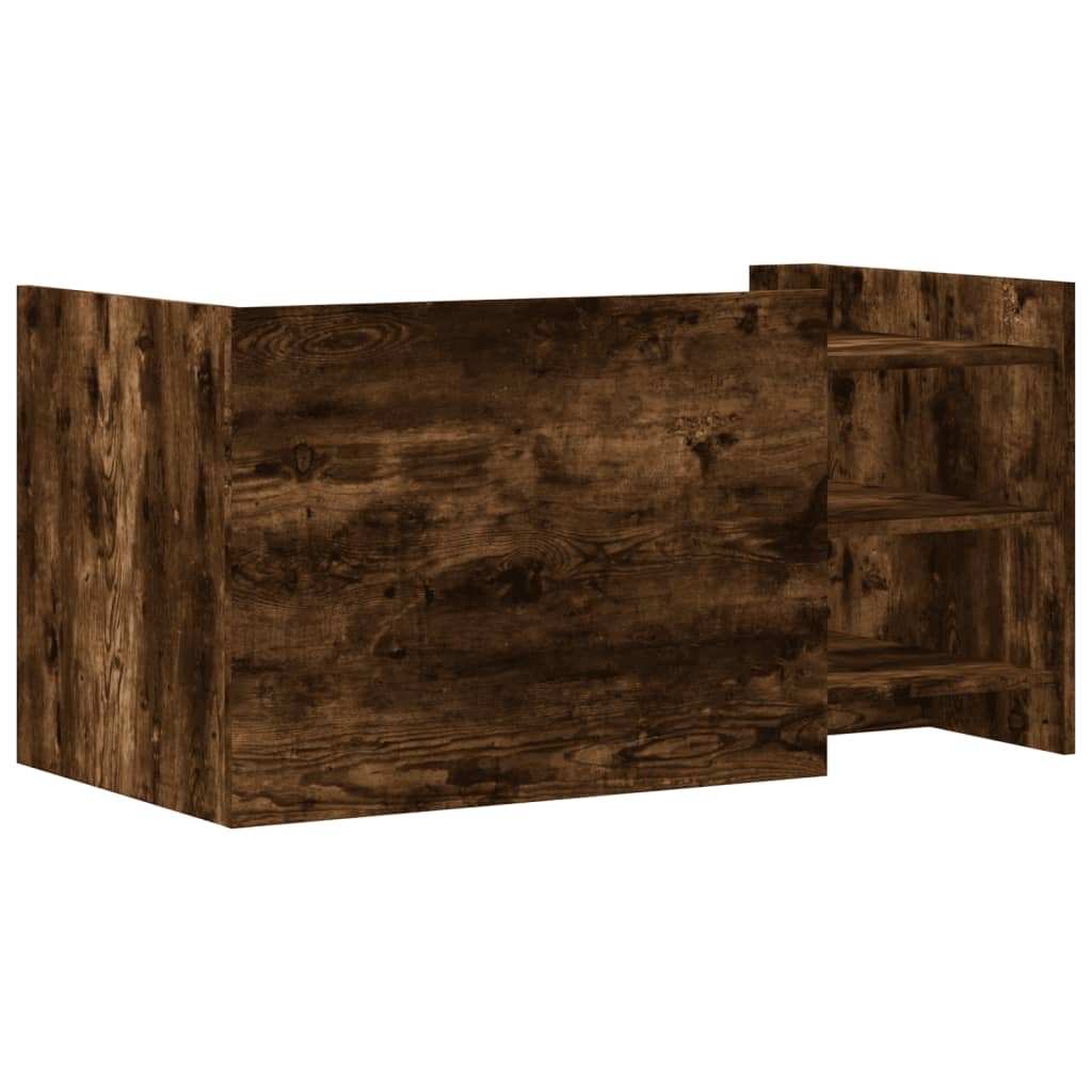 Coffee Table Smoked Oak 100x50x50 cm Engineered Wood