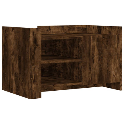 Coffee Table Smoked Oak 80x50x50 cm Engineered Wood