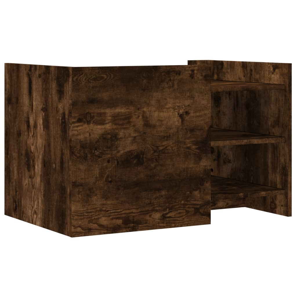 Coffee Table Smoked Oak 80x50x50 cm Engineered Wood