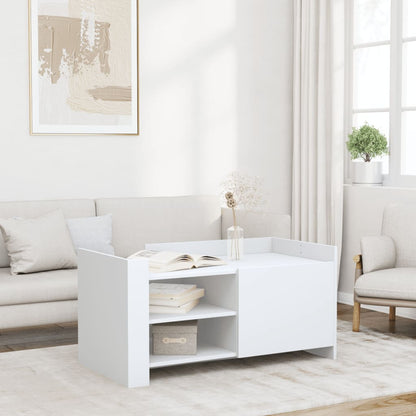 Coffee Table White 100x50x50 cm Engineered Wood