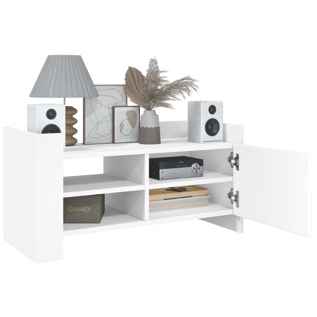 TV Cabinet White 80x35x40 cm Engineered Wood