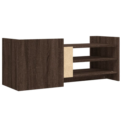 TV Cabinet Brown Oak 100x35x40 cm Engineered Wood