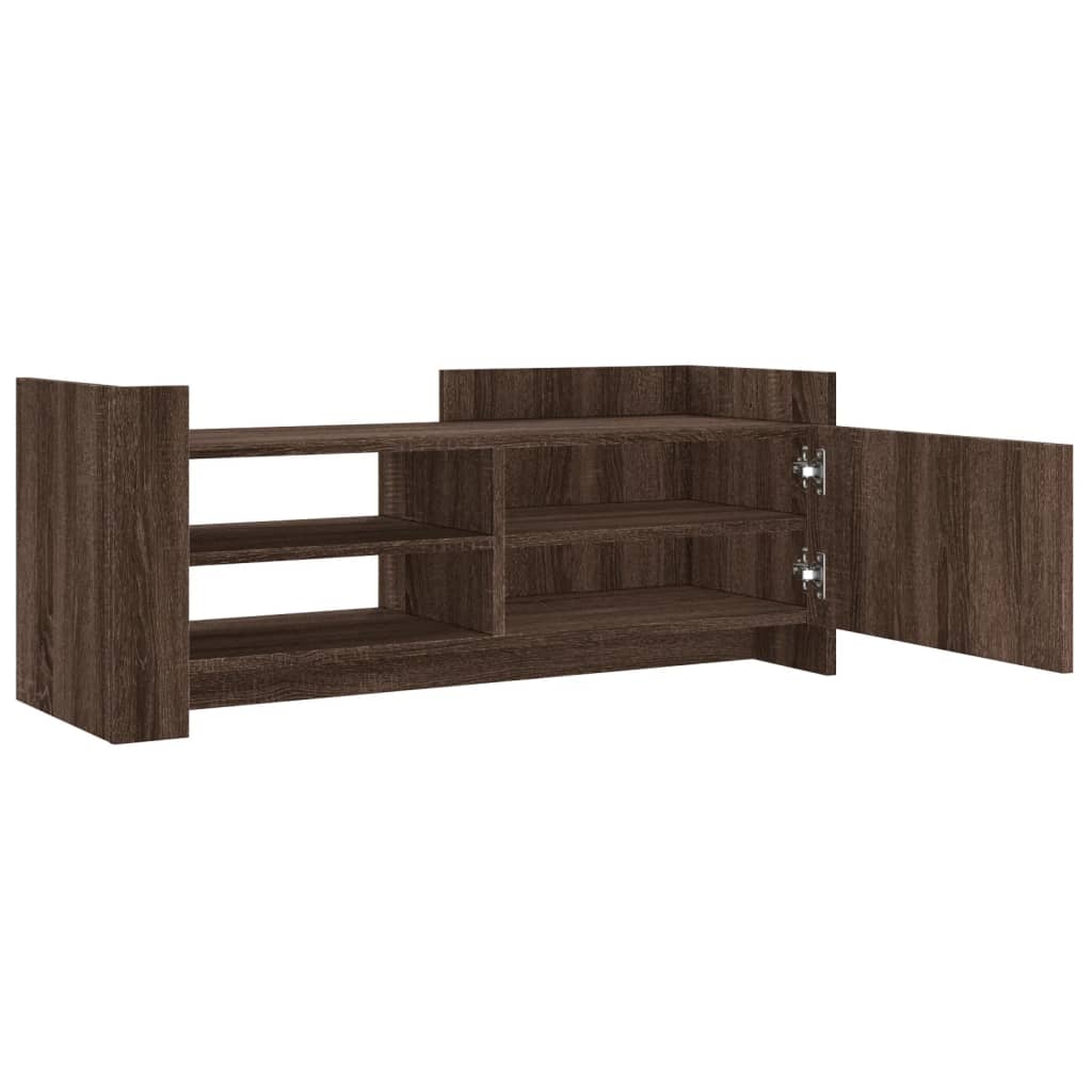 TV Cabinet Brown Oak 100x35x40 cm Engineered Wood