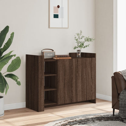 Sideboard Brown Oak 100x35x75 cm Engineered Wood