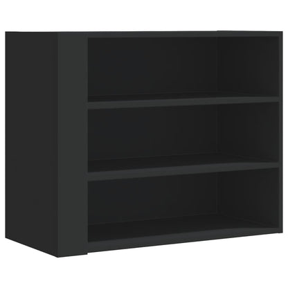 Wall Cabinet Black 75x35x60 cm Engineered Wood