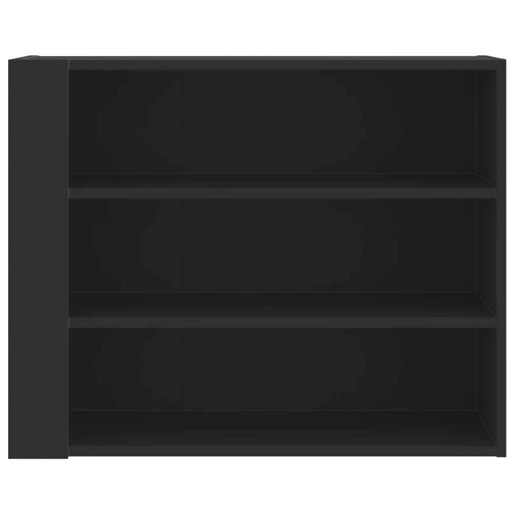 Wall Cabinet Black 75x35x60 cm Engineered Wood