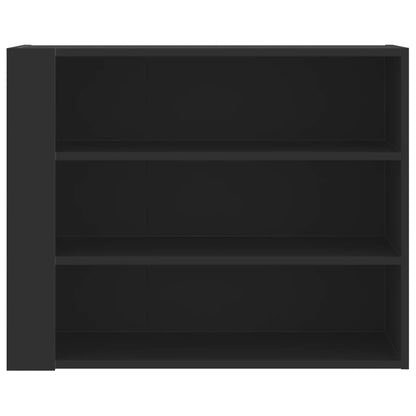 Wall Cabinet Black 75x35x60 cm Engineered Wood