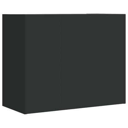 Wall Cabinet Black 75x35x60 cm Engineered Wood