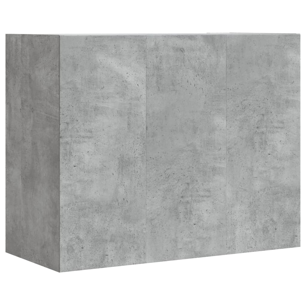 Wall Cabinet Concrete Grey 75x35x60 cm Engineered Wood