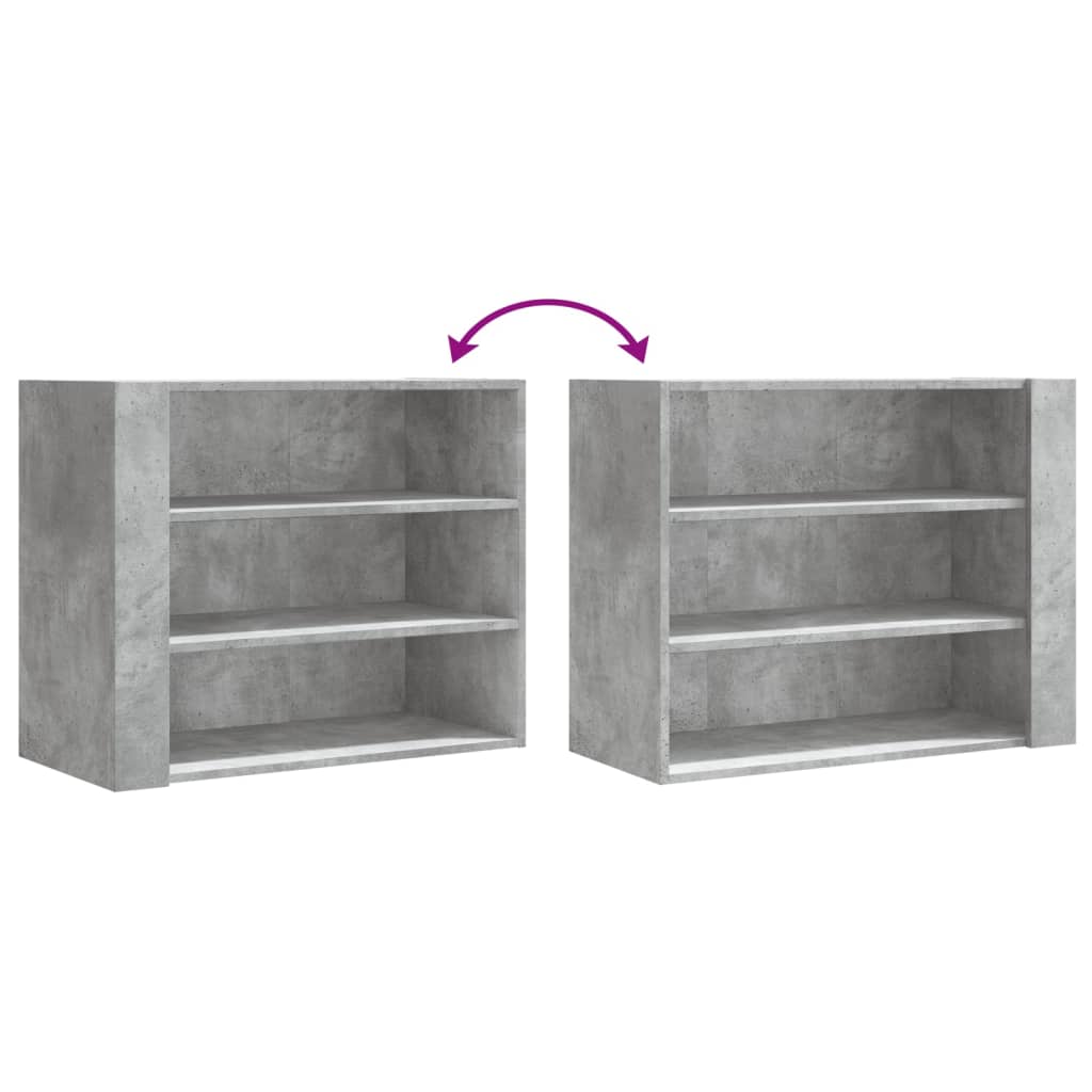 Wall Cabinet Concrete Grey 75x35x60 cm Engineered Wood