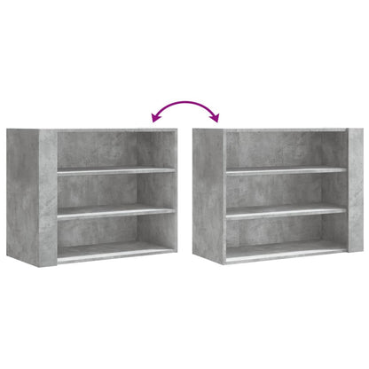 Wall Cabinet Concrete Grey 75x35x60 cm Engineered Wood