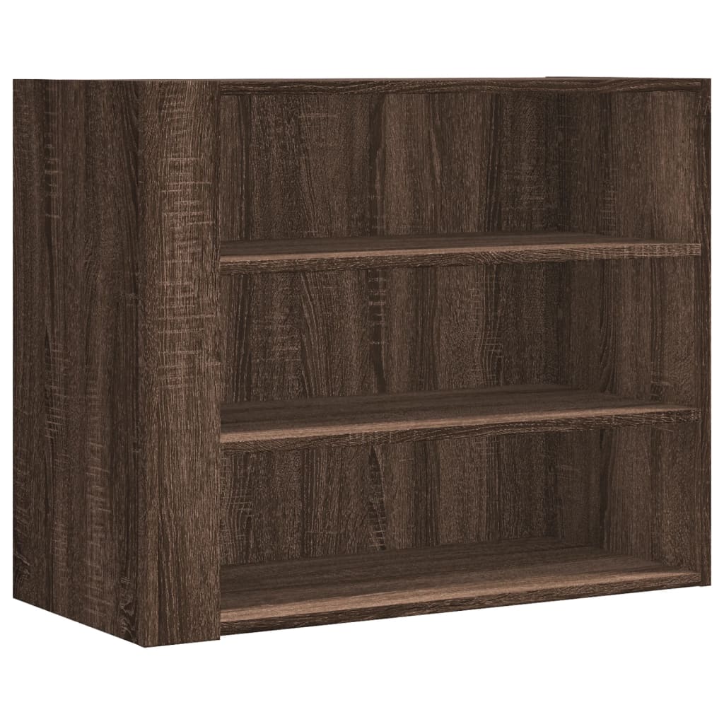 Wall Cabinet Brown Oak 75x35x60 cm Engineered Wood