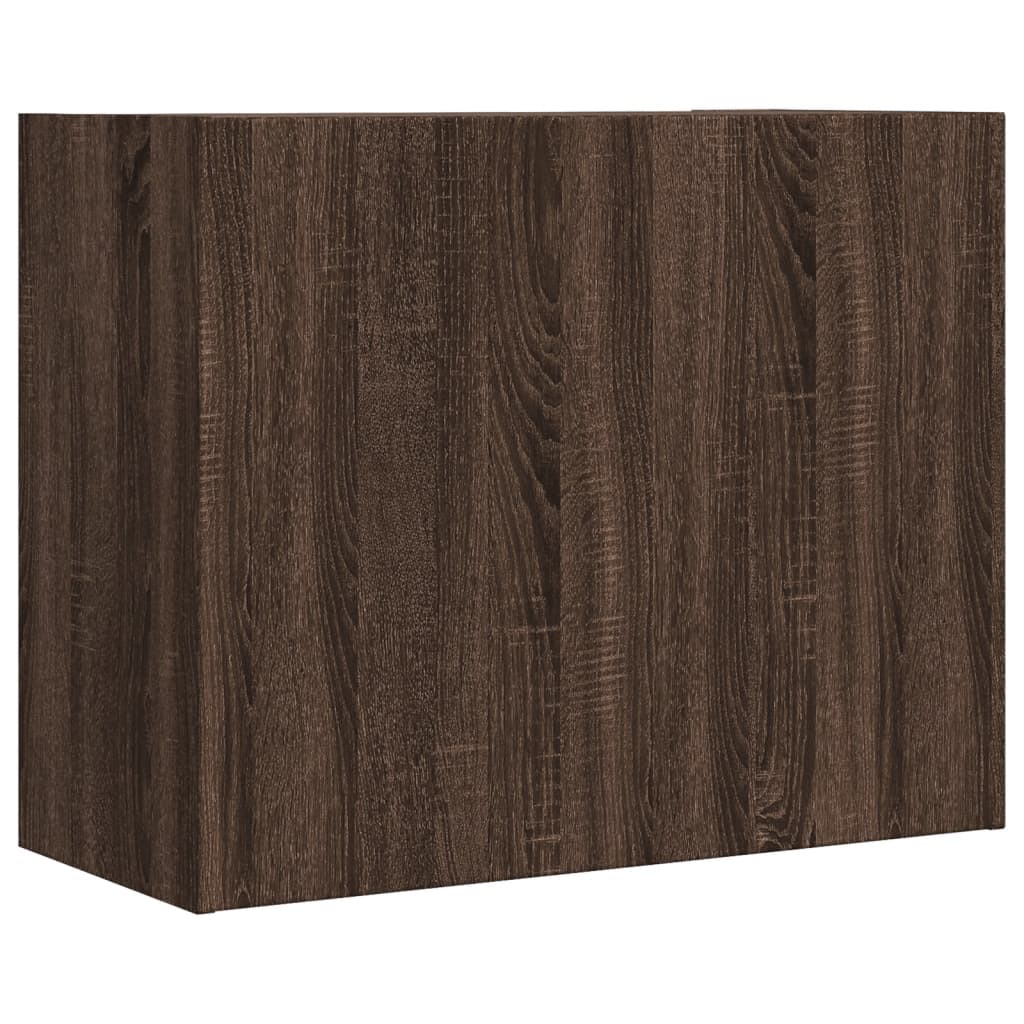 Wall Cabinet Brown Oak 75x35x60 cm Engineered Wood