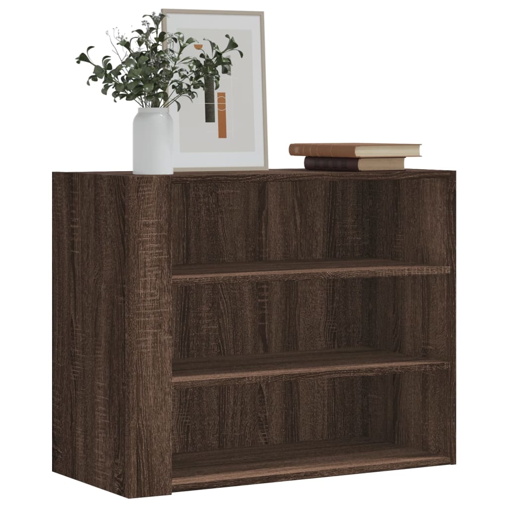 Wall Cabinet Brown Oak 75x35x60 cm Engineered Wood