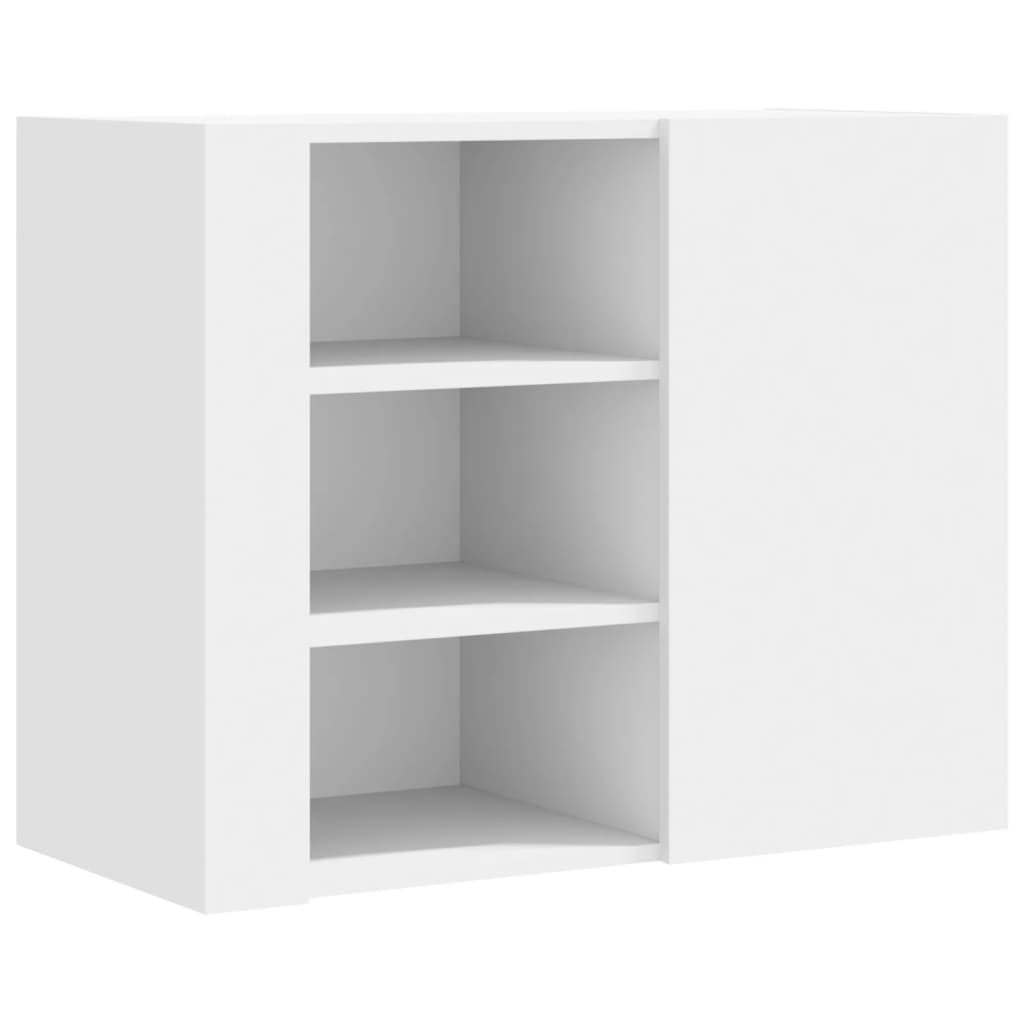 Wall Cabinet White 75x35x60 cm Engineered Wood