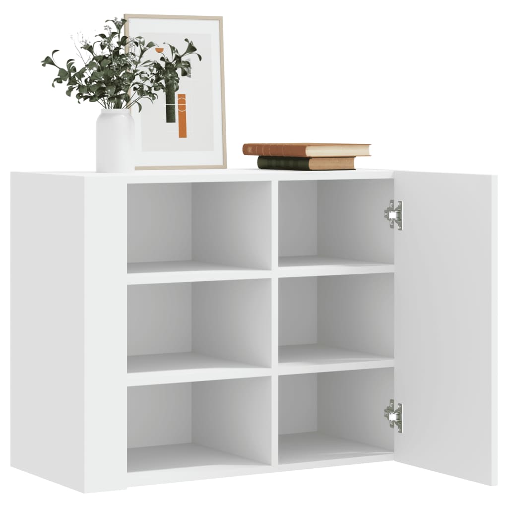 Wall Cabinet White 75x35x60 cm Engineered Wood