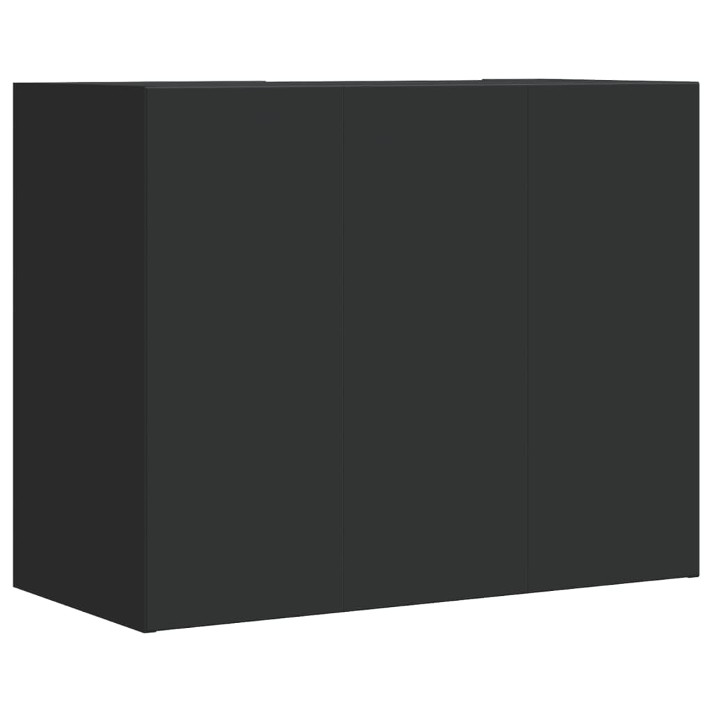 Wall Cabinet Black 75x35x60 cm Engineered Wood