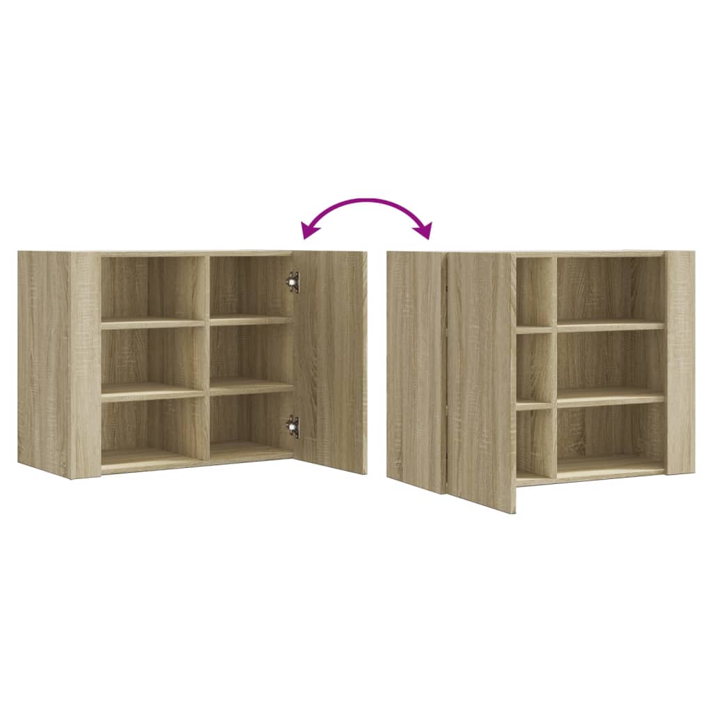 Wall Cabinet Sonoma Oak 75x35x60 cm Engineered Wood