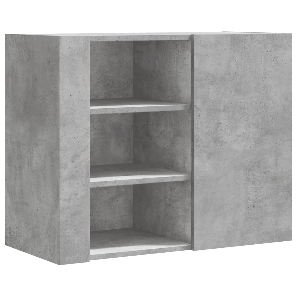 Wall Cabinet Concrete Grey 75x35x60 cm Engineered Wood