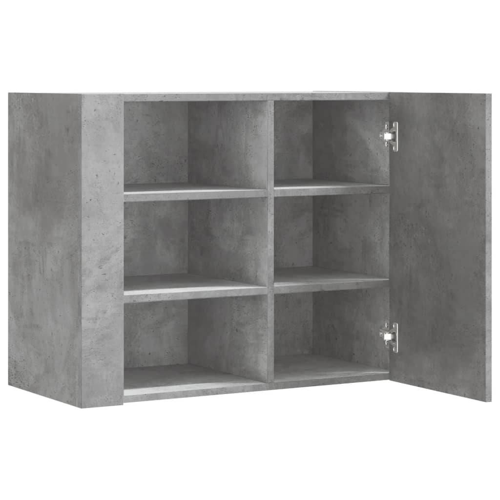 Wall Cabinet Concrete Grey 75x35x60 cm Engineered Wood