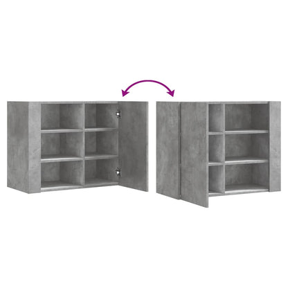 Wall Cabinet Concrete Grey 75x35x60 cm Engineered Wood