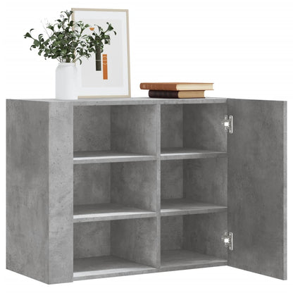 Wall Cabinet Concrete Grey 75x35x60 cm Engineered Wood