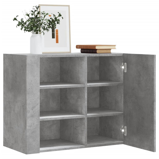 Wall Cabinet Concrete Grey 75x35x60 cm Engineered Wood