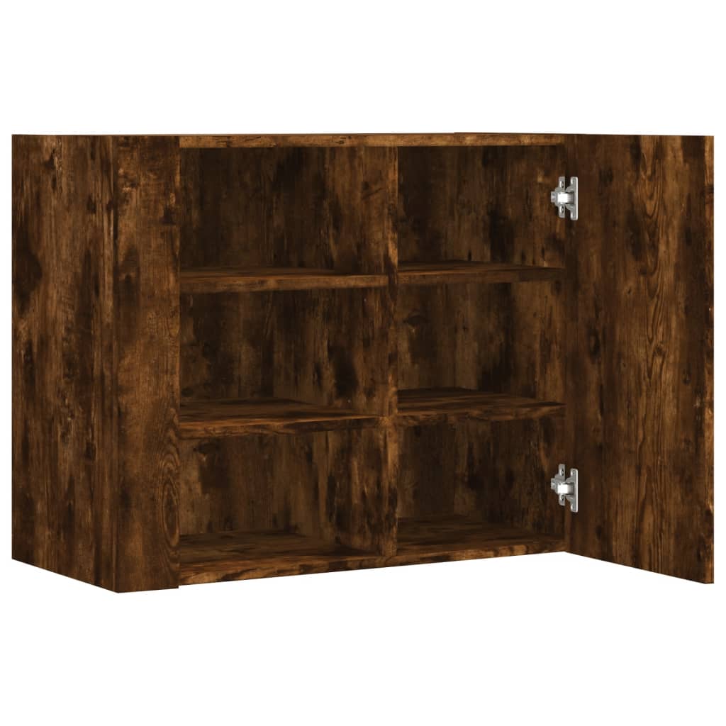 Wall Cabinet Smoked Oak 75x35x60 cm Engineered Wood