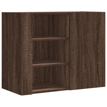 Wall Cabinet Brown Oak 75x35x60 cm Engineered Wood