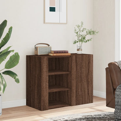 Wall Cabinet Brown Oak 75x35x60 cm Engineered Wood