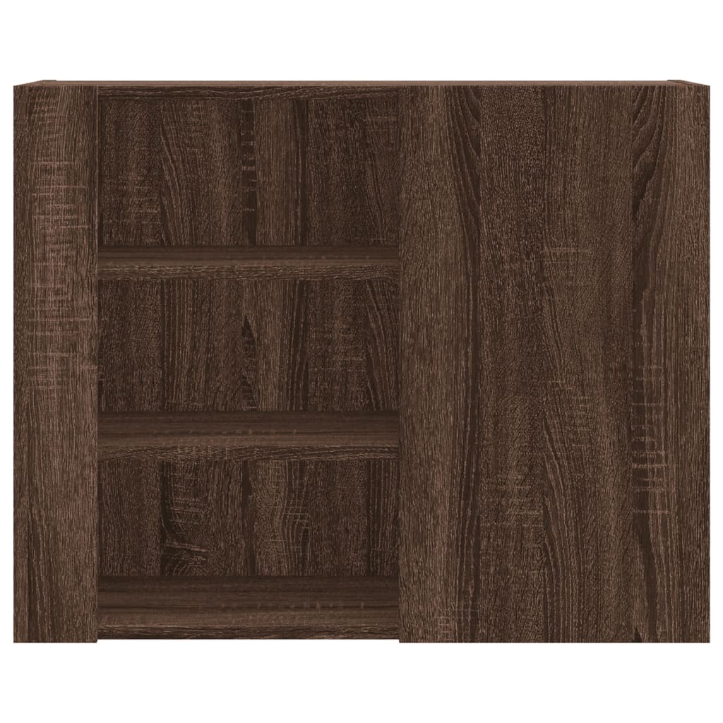 Wall Cabinet Brown Oak 75x35x60 cm Engineered Wood