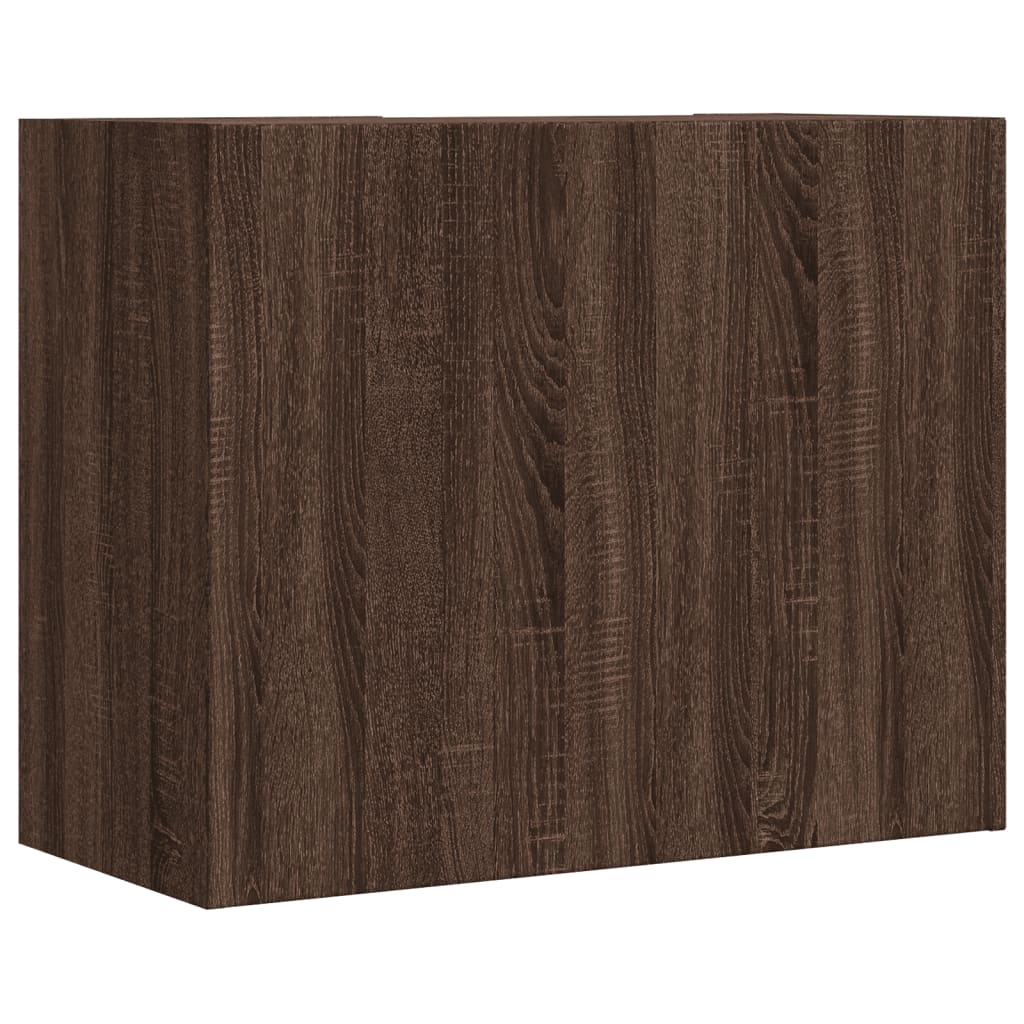 Wall Cabinet Brown Oak 75x35x60 cm Engineered Wood