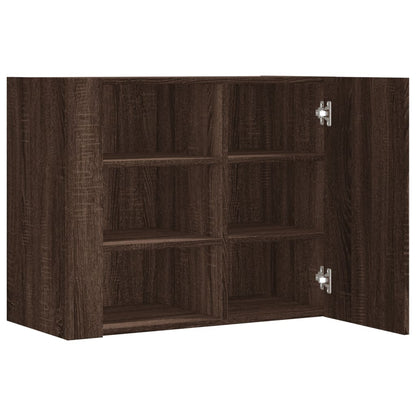 Wall Cabinet Brown Oak 75x35x60 cm Engineered Wood