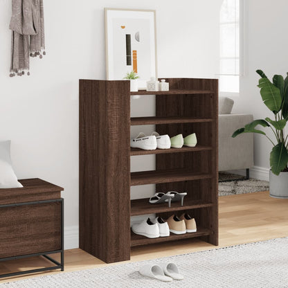 Shoe Cabinet Brown Oak 74.5x37.5x100 cm Engineered Wood