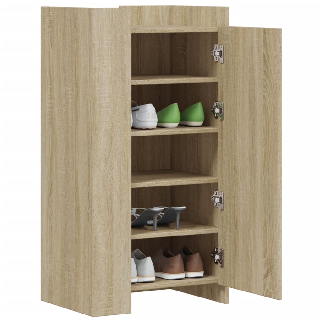 Shoe Cabinet Sonoma Oak 52x37.5x100 cm Engineered Wood