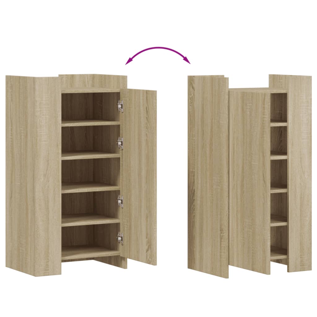 Shoe Cabinet Sonoma Oak 52x37.5x100 cm Engineered Wood