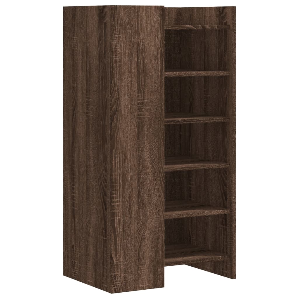 Shoe Cabinet Brown Oak 52x37.5x100 cm Engineered Wood